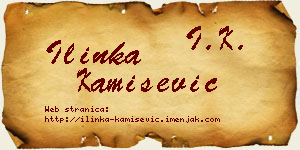 Ilinka Kamišević vizit kartica